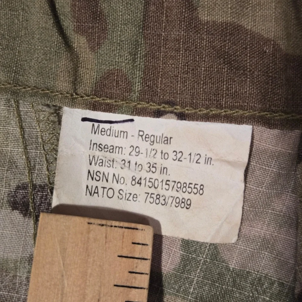 Vintage US Military Camo Pants Medium Regular Tactical Green 33x32in‎ Reworked